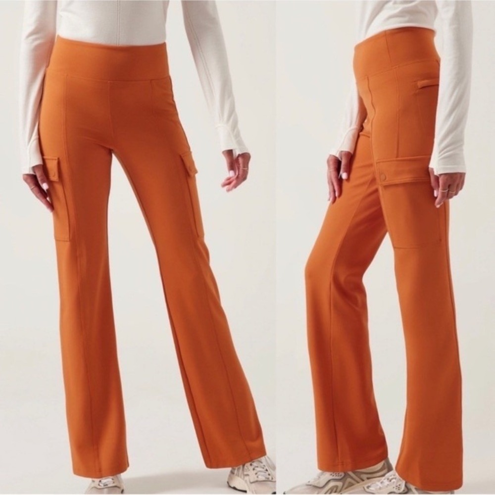 Athleta Delancey Straight Cargo Pants Foliage Orange 882625 Women's‎ Size XS